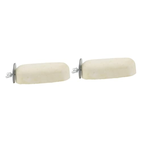 NOLITOY Stein Hamster 2 STK Sprungbrett Zum Zahnen Von Papageien Papagei Spielstand Dehydriertes Gemüse Spielzeug Hamster Mahlen Rattenfutter Vogelkalzium Käfig Chinchilla Rostfreier Stahl von NOLITOY
