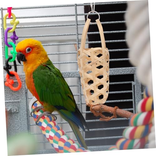 NOLITOY 2 STÜCK Papageien Futterkorb mit Haken Multifunktional als Kau und Futtersuchspielzeug für Vögel Robustes Sicheres Material Praktisch für Papageien und Kleinvögel im Käfig von NOLITOY