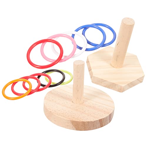 NOLITOY 2 Satz Teiliges Papageien Intelligenzspielzeug aus Holz Trainingsspiel mit Bunten Ringen Interaktives Lernspiel für Wellensittiche Nymphensittiche und Kleine bis Zufällige Farbe NOLITOY 2 Satz Teiliges Papageien Intelligenzspielzeug aus Holz Trainingsspiel mit Bunten Ringen Interaktives Lernspiel für Wellensittiche Nymphensittiche und Kleine bis Zufällige Farbe von NOLITOY