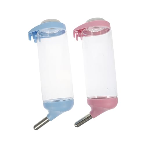 NOLITOY 2 Stück Automatischer Hängender Wasserspender für Haustiere mit Flasche Auslaufsicher Stabiler PVC Trinkbrunnen für Kleine Hunde und Katzen Leicht zu Reinigen und Nachzufüllen von NOLITOY