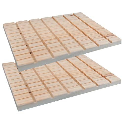 NOLITOY 2 Stück Holzkratzbrett Kleine Haustiere rutschfeste Nagelpflegematte aus Glattem Holz Krallenschleifer und Beschäftigung für Kaninchen Chinchillas Hamster und Meerschweinchen NOLITOY 2 Stück Holzkratzbrett Kleine Haustiere rutschfeste Nagelpflegematte aus Glattem Holz Krallenschleifer und Beschäftigung für Kaninchen Chinchillas Hamster und Meerschweinchen von NOLITOY