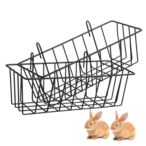 NOLITOY 2 Stück Kaninchen Heuraufe aus Robustem Metall und Leicht Großer Fassungsvermögen Futterhalter für Kaninchen Meerschweinchen Chinchilla und Kleine Kleintiere Langlebiges NOLITOY 2 Stück Kaninchen Heuraufe aus Robustem Metall und Leicht Großer Fassungsvermögen Futterhalter für Kaninchen Meerschweinchen Chinchilla und Kleine Kleintiere Langlebiges von NOLITOY