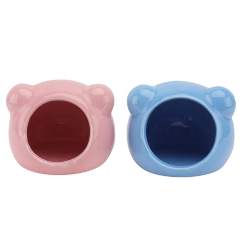 NOLITOY 2 Stück Keramik Hamster Nest Kühlnest aus Stabilem Komfortables Haustier Nest für Kleine Nager mit Einzigartigem Design zur Wärmeableitung und Erholung Geeignet Zufällige Farbe von NOLITOY