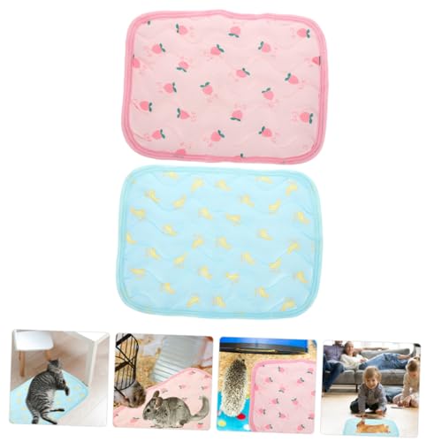 NOLITOY 2 Stück Kühlmatten für Haustiere Atmungsaktive Sommermatte aus Langlebiges Leichtes Kühlkissen für Hamster Kaninchen Meerschweinchen Idealer Schlaf Ruheplatz bei Hitze von NOLITOY