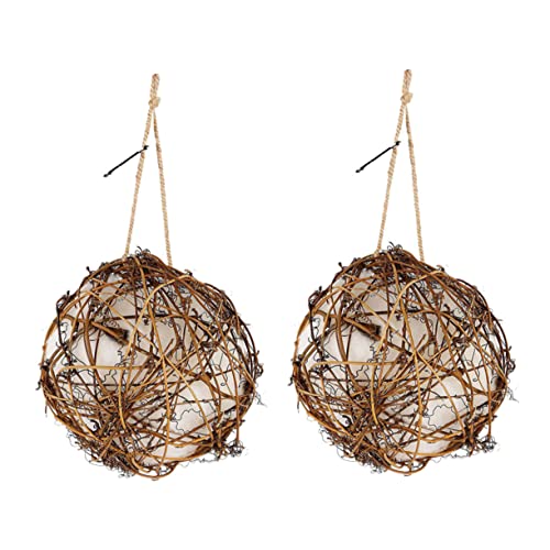 NOLITOY 2 Stück Outdoor Vogel Nistmaterial Baumwolle Langlebiges Sicheres Hängendes Hummingbird Nest für Wildvögel Dekorativ und Vielseitig für Garten und Terrasse NOLITOY 2 Stück Outdoor Vogel Nistmaterial Baumwolle Langlebiges Sicheres Hängendes Hummingbird Nest für Wildvögel Dekorativ und Vielseitig für Garten und Terrasse von NOLITOY