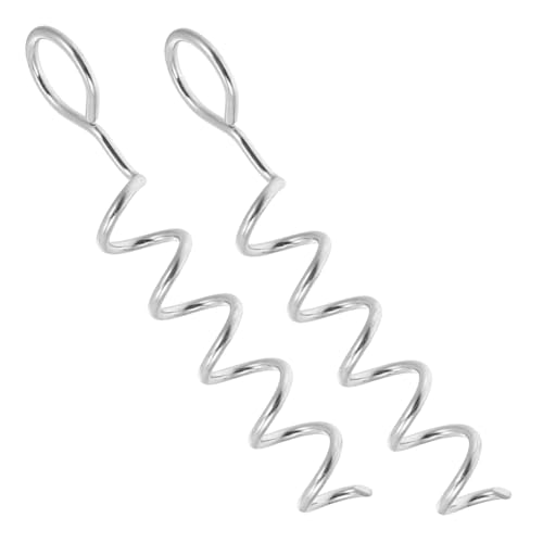 NOLITOY 2 Stück Spiral Erdanker Hundepfahl aus Robustem Verdickter Bodenanker mit Spitzem Kopf Leicht zu Befestigen für Garten Camping Training und Outdoor Einsätze von NOLITOY