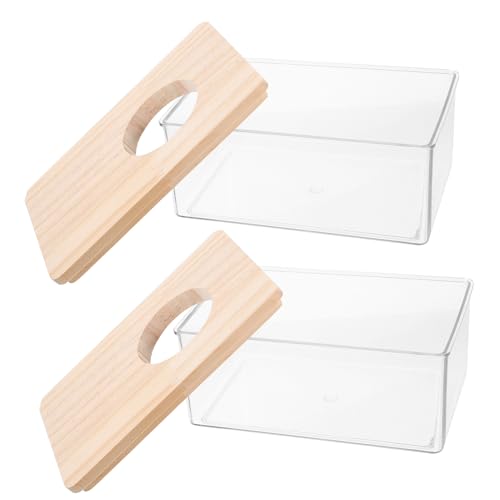 NOLITOY 2 Stück Teiliges Kleines Sandbad für Hamster Multifunktionale Transparente Toilette und Badewanne aus klarem Kunststoff Geeignet für Chinchillas Mäuse Rennmäuse Einfach zu von NOLITOY