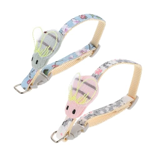 NOLITOY 2 Stück Verstellbares Katzenhalsband Bienenform aus Strapazierfähigem Buntes Design in Blau und Waschbar Komfortabel und Sicher für Kätzchen und Haustiere NOLITOY 2 Stück Verstellbares Katzenhalsband Bienenform aus Strapazierfähigem Buntes Design in Blau und Waschbar Komfortabel und Sicher für Kätzchen und Haustiere von NOLITOY