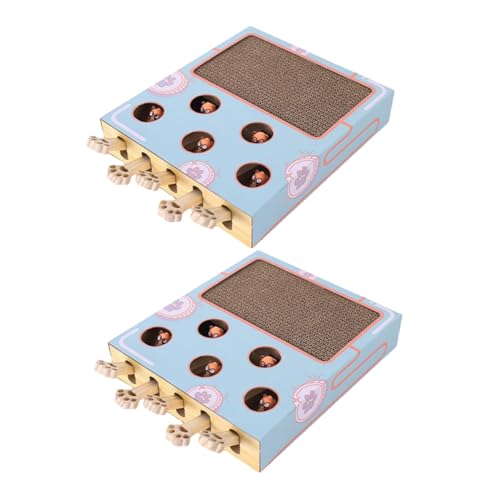 NOLITOY 2-teiliges Katzenspielzeug: Katzenspielzeug Zur Bereicherung Für Den Innenbereich, Kätzchen-Whack, Interaktive Box, Mäuse Fangen, Spielpuzzle Für Alle Altersgruppen, NOLITOY 2-teiliges Katzenspielzeug: Katzenspielzeug Zur Bereicherung Für Den Innenbereich, Kätzchen-Whack, Interaktive Box, Mäuse Fangen, Spielpuzzle Für Alle Altersgruppen, von NOLITOY
