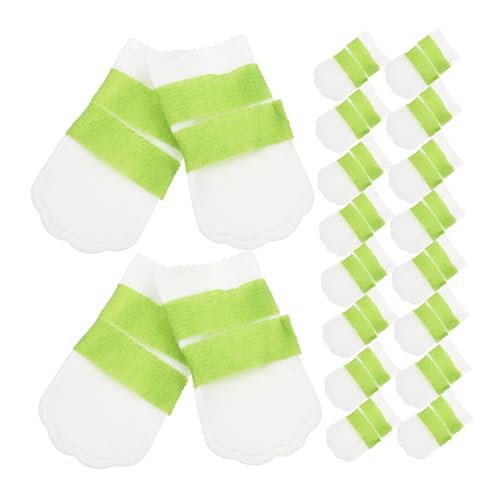 NOLITOY 20 Stück Teiliges Verstellbares Hundeschuh mit Wasserdichter Rutschfester Sohle für Pfotenschutz bei Regen und Heißem Asphalt Weiche Schützende Pfotensocken mit Doppelbandage für von NOLITOY