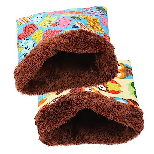 NOLITOY 2St Schlafsack für Hamster Mini-Haustierbett meerschweinchen Schlafsack Hamster häuschen Hamster Bett Haustierzubehör Bett liefert Haustier Hängematte von NOLITOY