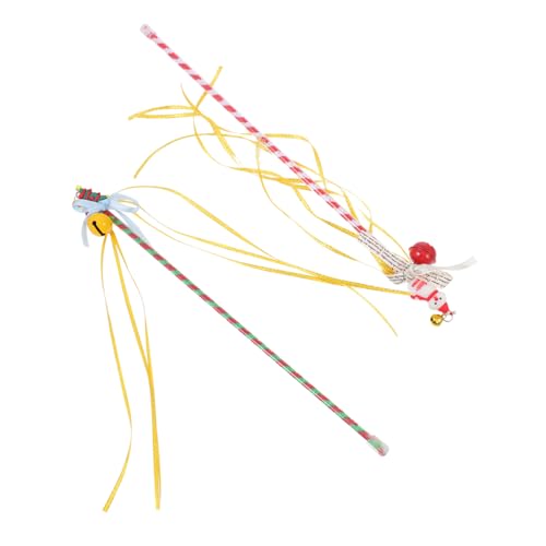 NOLITOY 2st Haustier Katze Teaser Weihnachtskatze Teaser Weihnachtsspielzeug Katzen-Teaser-zauberstab Katzen-glockenteaser Katzentrainer Spielzeug Katzenfeder-Teaser Hochzeit PVC NOLITOY 2st Haustier Katze Teaser Weihnachtskatze Teaser Weihnachtsspielzeug Katzen-Teaser-zauberstab Katzen-glockenteaser Katzentrainer Spielzeug Katzenfeder-Teaser Hochzeit PVC von NOLITOY