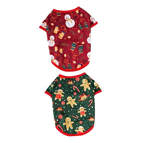 NOLITOY 2st Haustier-weihnachtskleidung Hunde-Weihnachts-Outfit Welpen Kleidung Katze Weihnachtskleidung Erntedank-hundehemd Hunde-Outfits Welpen-t-Shirt Hündchen Requisiten Baumwolle NOLITOY 2st Haustier-weihnachtskleidung Hunde-Weihnachts-Outfit Welpen Kleidung Katze Weihnachtskleidung Erntedank-hundehemd Hunde-Outfits Welpen-t-Shirt Hündchen Requisiten Baumwolle von NOLITOY