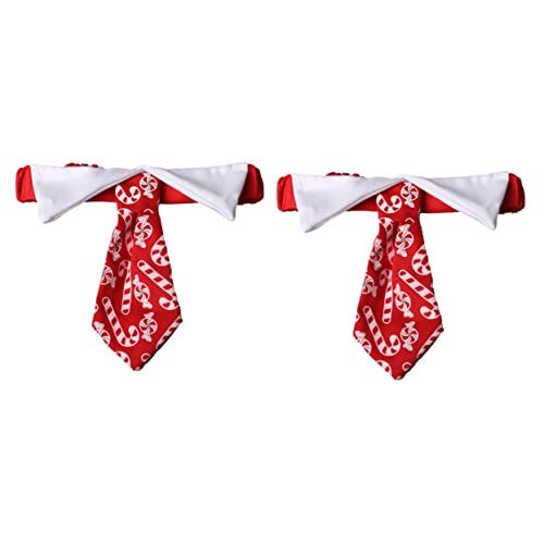 NOLITOY 2st Urlaub Hundehalsband Fliege Und Kragen Für Haustiere Weihnachtshundehalsband Kollektion Weihnachtshundekrawattenhalsband Hund Fliegen Die Täglichen Erfordernisse Süssigkeit von NOLITOY