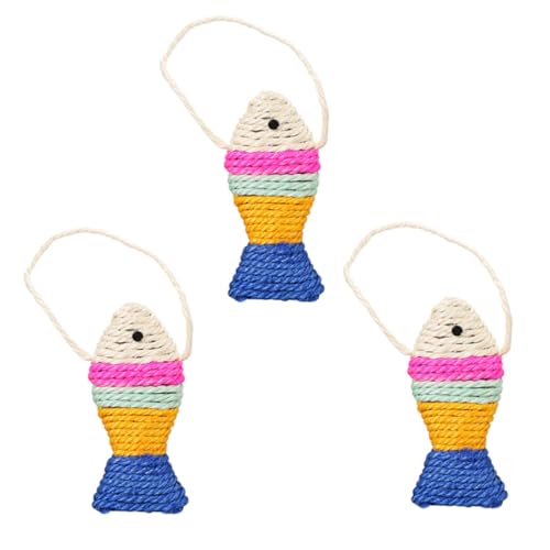 NOLITOY 3 STÜCKE Teiliges Sisal Katzenspielzeug in Fischform Kratzfestes Krallenschleifspielzeug Langlebig und Sicher für Katzen Fördert Bewegung und Krallenpflege Farbe Zufällige Farbe NOLITOY 3 STÜCKE Teiliges Sisal Katzenspielzeug in Fischform Kratzfestes Krallenschleifspielzeug Langlebig und Sicher für Katzen Fördert Bewegung und Krallenpflege Farbe Zufällige Farbe von NOLITOY