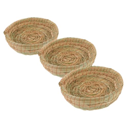NOLITOY 3 Stück Handgewebtes Kleintier Nest aus Natürlichem Stroh Atmungsaktiv und Strapazierfähig Komfortables Hamster Meerschweinchen Kaninchenbett für Sicheren Rückzugsort NOLITOY 3 Stück Handgewebtes Kleintier Nest aus Natürlichem Stroh Atmungsaktiv und Strapazierfähig Komfortables Hamster Meerschweinchen Kaninchenbett für Sicheren Rückzugsort von NOLITOY
