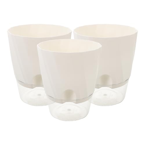 NOLITOY 3 Stück Selbstbewässerungstopf Transparent Kunststoff Pflanzer für Innenpflanzen Automatischer Wasserabsorber Hydroponischer Blumentopf für Büro und Zuhause NOLITOY 3 Stück Selbstbewässerungstopf Transparent Kunststoff Pflanzer für Innenpflanzen Automatischer Wasserabsorber Hydroponischer Blumentopf für Büro und Zuhause von NOLITOY