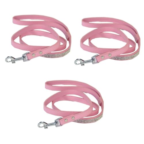 NOLITOY 3st Hundehalsband Pu-Leine Hundetrainingsleine Aus Nylon Geschirr Für Kleine Hunde Traktionsgurt Für Hunde Traktionsgurt Für Haustiere Verlängerung Reflektierend Nylon-Seil von NOLITOY