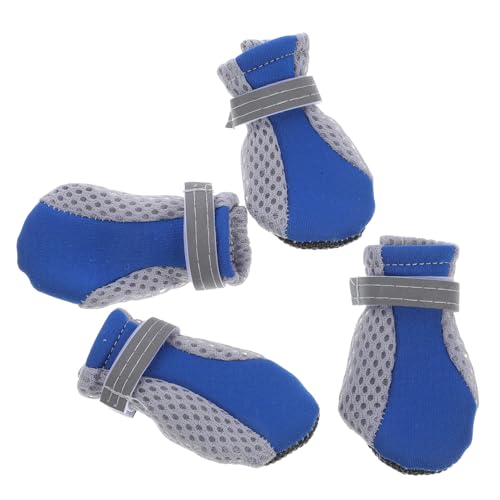 NOLITOY 4 Stück Atmungsaktive rutschfeste Hundeschuhe Leichte Schutz Booties für Kleine Hunde Verstellbar für und Outdoor Aktivitäten Bequemer Pfotenschutz Blau S NOLITOY 4 Stück Atmungsaktive rutschfeste Hundeschuhe Leichte Schutz Booties für Kleine Hunde Verstellbar für und Outdoor Aktivitäten Bequemer Pfotenschutz Blau S von NOLITOY
