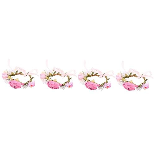 NOLITOY 4 Stück Haustierhalsband Blumendekorationen Welpenhalsband Türdekoration Tragbares Hundehalsband Süßes Katzenzubehör Katze Hundehalsband Blumenschmuck Stoffblumen Niedlich von NOLITOY