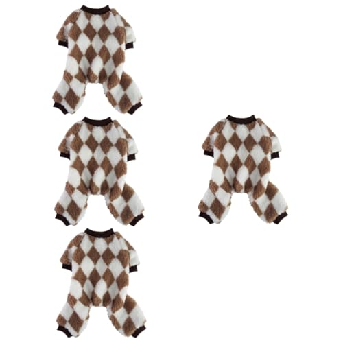 NOLITOY 4 Stück Kleidung Für Haustiere Schlafbekleidung Für Hunde Haustier Hund Katze Liefert Winterkleidung Für Kleine Hunde Abriebfeste Welpenkleidung Polyester Shirt Gemütlich von NOLITOY