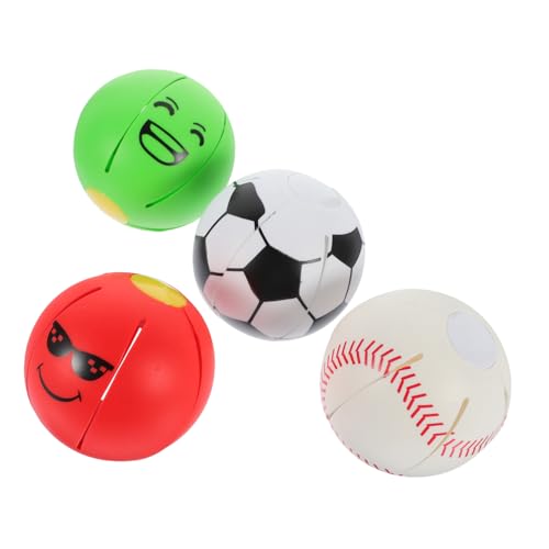 NOLITOY 4 Stück Spielzeugball drücken Dekompressionsspielzeug für Beißspielzeug für Hunde Interactive Dog Toys interaktives Spielzeug scheinen Hundeball Pet-Ball Haustierzubehör Kind UFO von NOLITOY