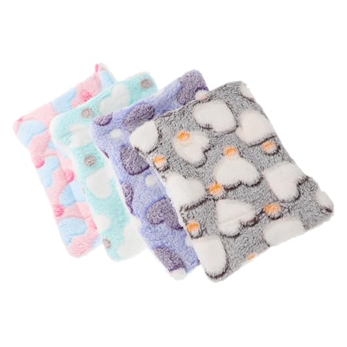 NOLITOY 4 Stück Teiliges Kleintier Fleece Schlafmatten Warmes Meerschweinchen Bett Weiche Haustier Schlafunterlage für Hamster Kaninchen Chinchilla Farblich Gemischt Grün Braun NOLITOY 4 Stück Teiliges Kleintier Fleece Schlafmatten Warmes Meerschweinchen Bett Weiche Haustier Schlafunterlage für Hamster Kaninchen Chinchilla Farblich Gemischt Grün Braun von NOLITOY