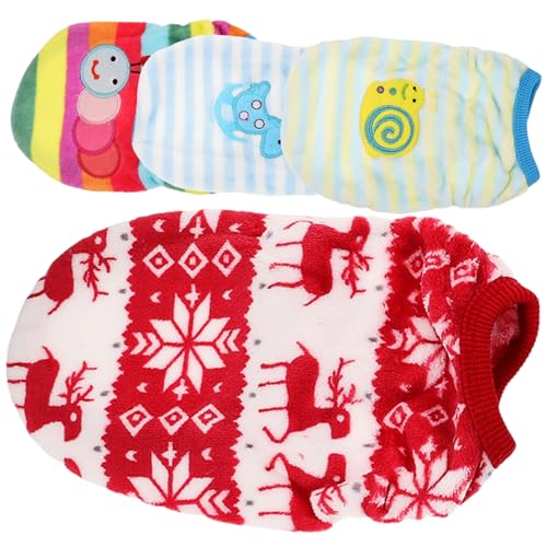NOLITOY 4 Stück Warme Kleidung für Haustiere Haustier kleiden Hund XXX Welpenpullover klein Spitze Flanell-Haustierweste Outdoor-Haustierkleidung Katzenweste Winterkleidung für Haustiere NOLITOY 4 Stück Warme Kleidung für Haustiere Haustier kleiden Hund XXX Welpenpullover klein Spitze Flanell-Haustierweste Outdoor-Haustierkleidung Katzenweste Winterkleidung für Haustiere von NOLITOY