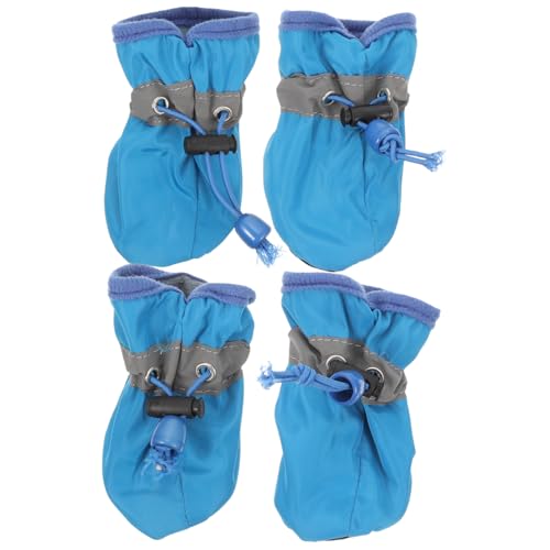 NOLITOY 4 Stück wasserdichte Hundestiefel Hundeschuhe Zum Gehen Wasserdicht Für Outdoor Training Hundezubehör Mittelgroße Hundeschuhe Sommer Und Winterstiefel Hundestiefel von NOLITOY