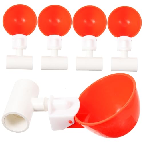 NOLITOY 5 Sätze Automatischer Geflügelwasserer Hühner Trinkbecher Leicht zu Installieren für Hühner Enten Tauben Wachteln und Gänse Zuverlässiger Wasserspender für Geflügel und Kleintiere von NOLITOY