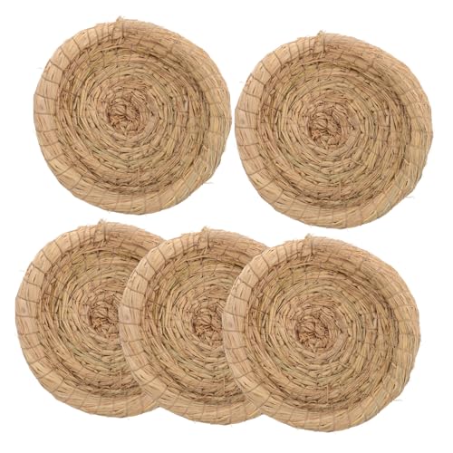 NOLITOY 5 Stück Teiliges Strohnester für Kleine Tiere Handgewebtes Schlafnest aus Naturstroh Komfortables Kaninchen Vogelbett Vielseitiges Nistmaterial für Hasen Tauben und Kleintiere NOLITOY 5 Stück Teiliges Strohnester für Kleine Tiere Handgewebtes Schlafnest aus Naturstroh Komfortables Kaninchen Vogelbett Vielseitiges Nistmaterial für Hasen Tauben und Kleintiere von NOLITOY