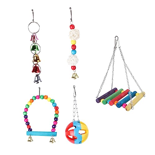 NOLITOY 5stücke Teiliges Papageien-spielzeugset Aus Langlebigen Materialien Hängende Spielzeuge Für Vögel Unterhaltsame Aktivitäten Fähigkeiten Von Wellensittichen Und NOLITOY 5stücke Teiliges Papageien-spielzeugset Aus Langlebigen Materialien Hängende Spielzeuge Für Vögel Unterhaltsame Aktivitäten Fähigkeiten Von Wellensittichen Und von NOLITOY