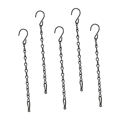 NOLITOY 5Stücke Teiliges Schwarze Kette für Hängende Pflanzen Lampen und Ornamente Langlebige Metallaufhängung für Garten Balkon und Fensterbrett NOLITOY 5Stücke Teiliges Schwarze Kette für Hängende Pflanzen Lampen und Ornamente Langlebige Metallaufhängung für Garten Balkon und Fensterbrett von NOLITOY