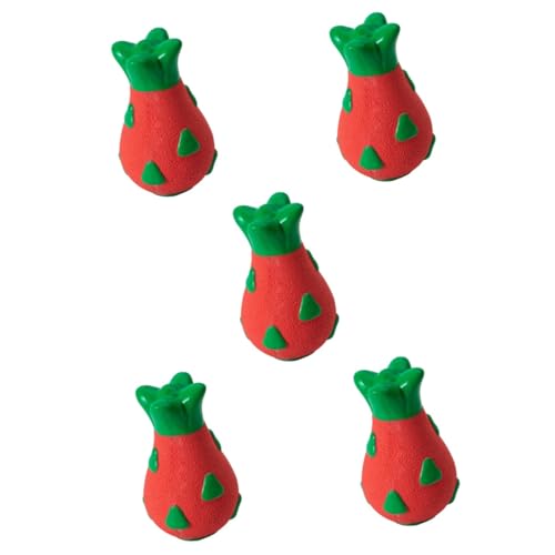 NOLITOY 5stücke Interessantes Tragbares Kauspielzeug Aus Für Hunde Langlebiges Molartoy Drachenfrucht-Design Fördert Spiel Und Zahnpflege Für Kleine Bis Mittelgroße Hunde von NOLITOY
