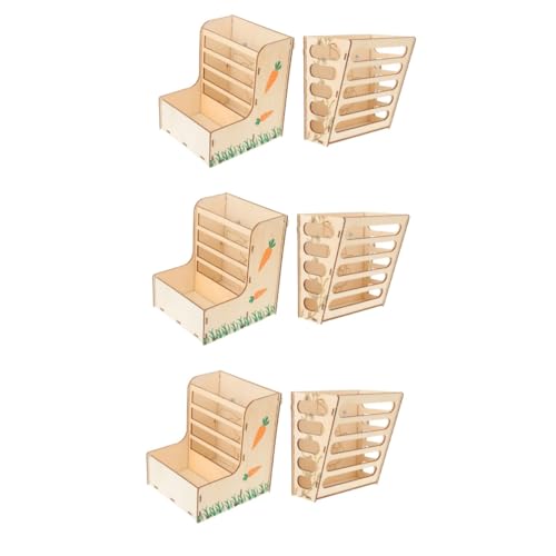NOLITOY 6 Hasengrasständer hasenzubehör hasenzubehor futternapf Futtertonne für Heufutter meerschweinchen käfig Lebensmittelspender Käfigheufutterautomat Heuhalter 2 in 1 von NOLITOY