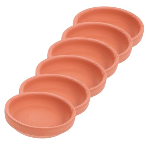 NOLITOY 6 Stück Blumentopf Tablett Pflanzenuntersetzer Pflanzenschalen Für Töpfe Pflanzentopfsaucer Untersetzer Für Pflanzen Pflanzenuntertassen Für Innenräume Terrakotta Orange von NOLITOY