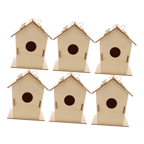NOLITOY 6 Stück Teiliges DIY Vogelhaus zum Bemalen für Unbemalte Holzvogelhäuser zum Basteln Graffiti Outdoor Hänge Vogelhäuser Pädagogisches Kreativspiel für Natur und Kunstförderung NOLITOY 6 Stück Teiliges DIY Vogelhaus zum Bemalen für Unbemalte Holzvogelhäuser zum Basteln Graffiti Outdoor Hänge Vogelhäuser Pädagogisches Kreativspiel für Natur und Kunstförderung von NOLITOY