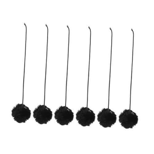 NOLITOY 6 Stück Teiliges Katzenspielzeug mit Glocke Ersatz kratzball für Katzenbaum Langlebig und Sicher Weiches Plüschmaterial für Indoor Katzen Kratzen von NOLITOY