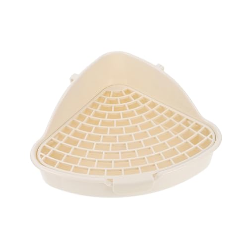 NOLITOY Anti Fall Kaninchen Toilette Oat Kleintier Ecktoilette mit Abnehmbarer Gitterbasis für Meerschweinchen Chinchilla Hamster Ratten Rutschfester Bunny Training Potty für Saubere von NOLITOY
