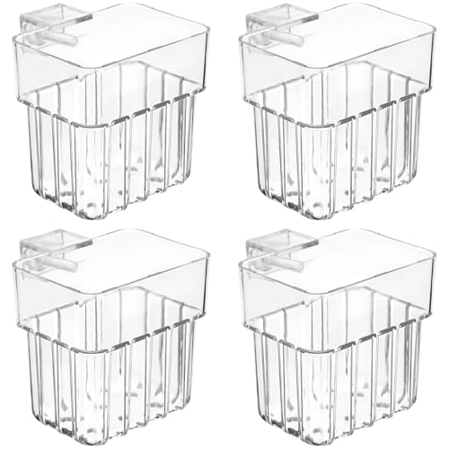 NOLITOY Aquarium-Halter, transparent, für Aquarien, hängende Pflanzgefäße für Pflanzen, einfache Installation, Kompatibilität, Aquarium-Zubehör, 4 Stück von NOLITOY