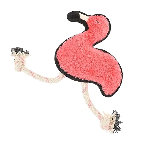 NOLITOY Cartoon-hundespielzeug Beißspielzeug in Flamingoform Kauknochen Beißspielzeug Für Hunde Interaktives Hundespielzeug Ausgestopfte Beißspielzeuge Kleiner Hund Plüsch Hund von NOLITOY