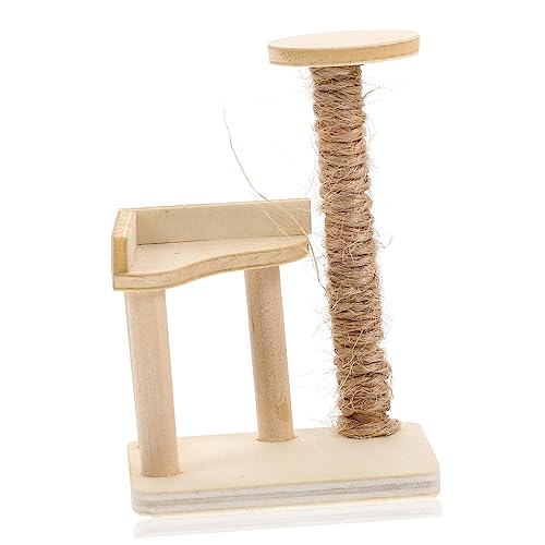 NOLITOY Doll House Mini Cat Tree Modell Maßstab Holz-miniaturmöbel Für Katzen Kreatives Spielzeug Fantasie Und Kreativität Von Kindern von NOLITOY