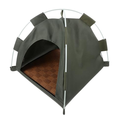 NOLITOY Faltbares Katzenzelt Grün S Atmungsaktiv Leicht Langlebig Für Indoor Outdoor Kleintiere Haustier Schlafhaus von NOLITOY