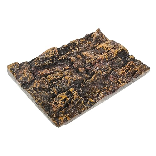 NOLITOY Felsendekorationspaneele Reptilienterrarium Aqua groß Simulation felsig 3D kalanchoe Terrarium Dekoration Reptilienfelsen Hintergrund Schlangenhintergrund für Panzer Pu Light Brown von NOLITOY