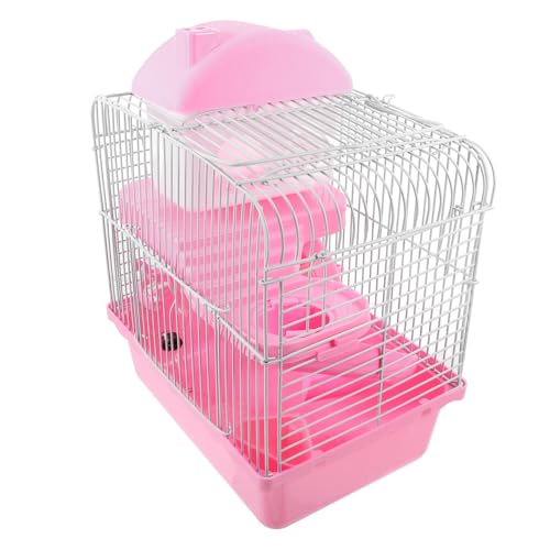 NOLITOY Großer Dwarf Hamster Käfig Doppelstöckig mit Atmungsaktivem Drahtgeflecht und Stabiler Konstruktion Nagerkäfig für Hamster Chinchilla und Meerschweinchen Haustierhaus Schlafen von NOLITOY