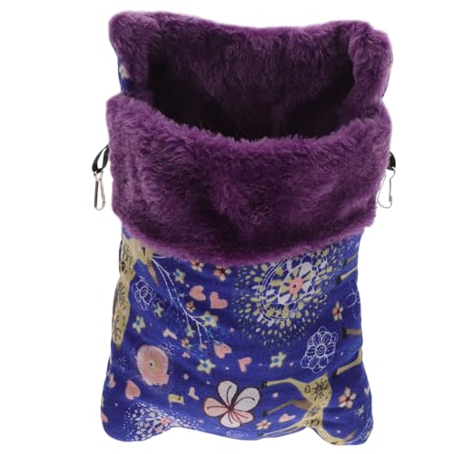 NOLITOY Hängematte für Hamster Warmer Schlafsack mit Entzückendem Rentierdesign für Winter Gemütlicher Rückzugsort und Spielplatz für Kleintiere Wie Meerschweinchen und Frettchen von NOLITOY