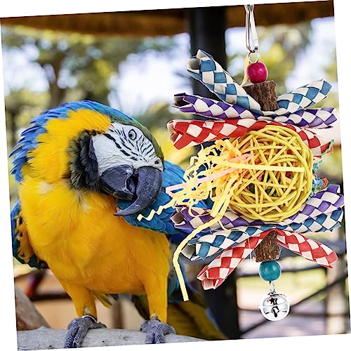 NOLITOY Hängendes Kauspielzeug für Papageien Spielerisches Foraging Toy aus Papierfaser Robustes Suspended Parrot Toy Geeignet für Wellensittiche und Nymphensittiche Zufällige Farbe NOLITOY Hängendes Kauspielzeug für Papageien Spielerisches Foraging Toy aus Papierfaser Robustes Suspended Parrot Toy Geeignet für Wellensittiche und Nymphensittiche Zufällige Farbe von NOLITOY