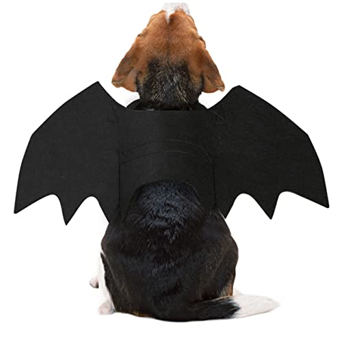 NOLITOY Hund Halloween-kostüm Katze Teufel Kostüm Hundefledermaus Kostüm Flügel Hundekostüm Halloween-Outfits Für Hunde Hundepullover Halloween-hundeflügel Banane Zur Seite Fahren von NOLITOY