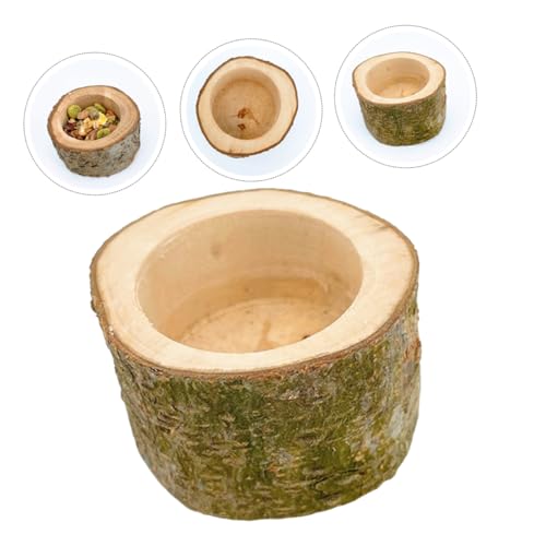 NOLITOY Hamster Futternapf aus Holz Kleines Futternapf für Kleintiere Langlebige und Glatte Holzschale für Hamster Kaninchen und Meerschweinchen Leicht zu Reinigen und Vielseitig für von NOLITOY