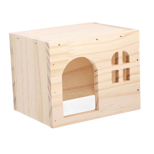 NOLITOY Hamster Holzhaus Kleintierversteck aus Naturholz Kleines Nagerhaus für Zwerghamster Mäuse und Gerbils Sicherer Rückzugsort und Gemütliches Versteck für Kleine Haustiere NOLITOY Hamster Holzhaus Kleintierversteck aus Naturholz Kleines Nagerhaus für Zwerghamster Mäuse und Gerbils Sicherer Rückzugsort und Gemütliches Versteck für Kleine Haustiere von NOLITOY